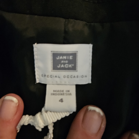 Janie and Jack little boys black wool suit jacket size 4 NWT - Picture 4 of 7